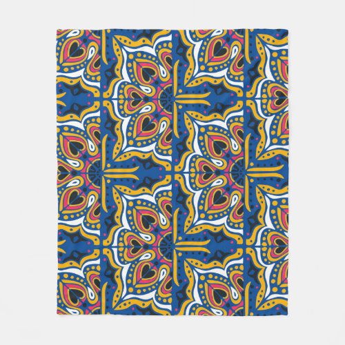 Talavera Indian Mosaic Ceramic Seamless Fleece Blanket