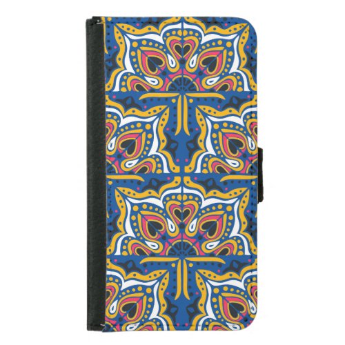 Talavera Indian Mosaic Ceramic Seamless Samsung Galaxy S5 Wallet Case