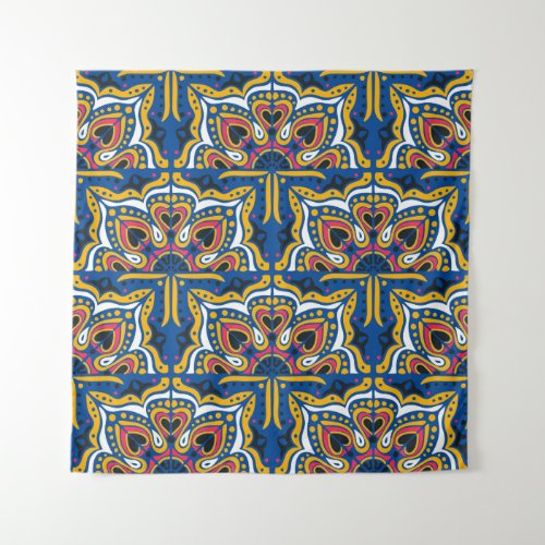 Talavera Indian Mosaic Ceramic Seamless Tapestry