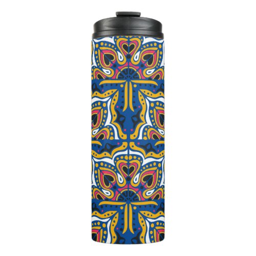 Talavera Indian Mosaic Ceramic Seamless Thermal Tumbler