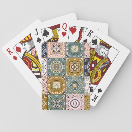 Talavera Indian Patchwork Ethnic Mosaic Playing Cards