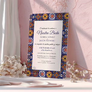 Talavera Majolica Colorful Classic Spanish Wedding Invitation