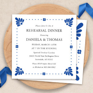 Talavera Mexican Rehearsal Dinner Invitation