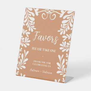 Talavera Mexican Wedding Favors Pedestal Sign