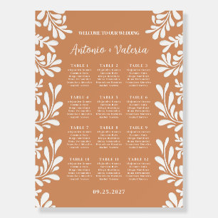 Talavera Mexican Wedding Seating Chart Foam Board