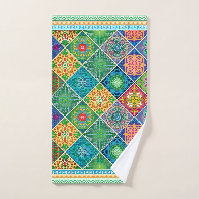 Talavera Pattern-2 Towel (Hand Towel)