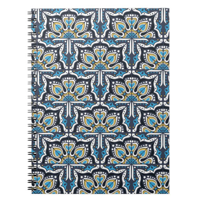 Talavera pattern. Indian patchwork. Azulejos portu Notebook (Front)
