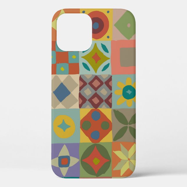 Talavera pattern. Indian patchwork. Turkish orname Case-Mate iPhone Case (Back)