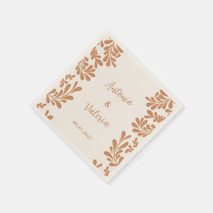 Talavera Personalized Wedding Mexican Barro Tile Napkins