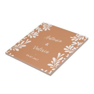Talavera Personalized Wedding Mexican Barro Tiles