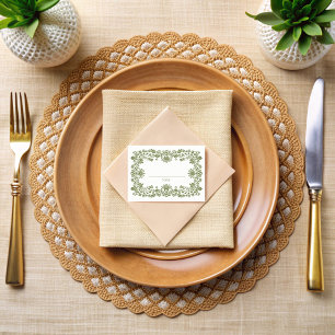 Talavera sage green Mexican wedding Place Card