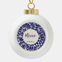 Talavera Snowflake Framed Ornament