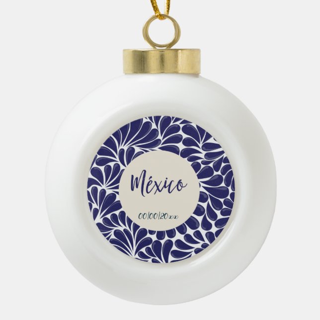 Talavera Snowflake Framed Ornament (Front)