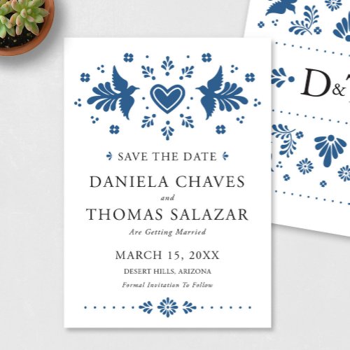 Talavera Style Mexican Save The Date Card