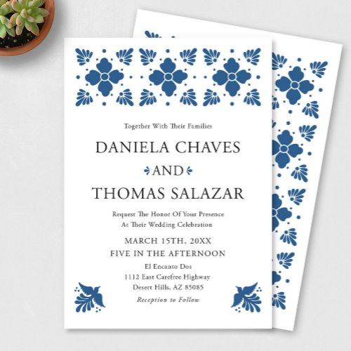 Talavera Style Mexican Wedding Invitation