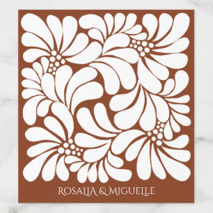 Talavera terracotta boho arch Mexican wedding Envelope Liner