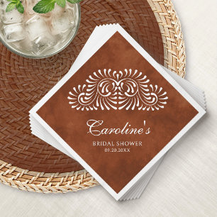 Talavera Terracotta Fiesta Bridal Shower Napkins