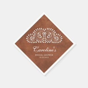 Talavera Terracotta Fiesta Bridal Shower Napkins