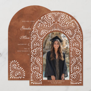 Talavera Terracotta Mexican Graduation Arch Invitation