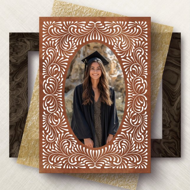 Talavera Terracotta Mexican Graduation Invitation (Creator Uploaded)