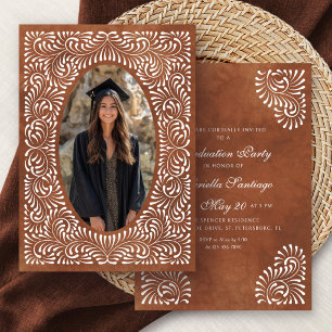Talavera Terracotta Mexican Graduation Invitation