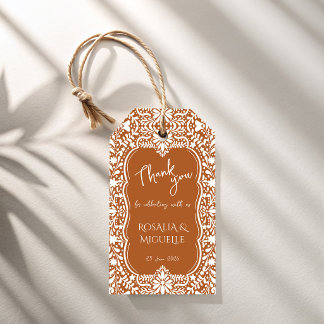 Talavera terracotta Mexican wedding favor Gift Tags