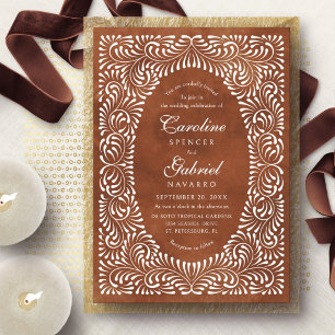 Talavera Terracotta Mexican Wedding Invitation