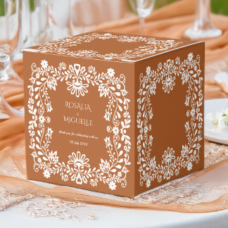 Talavera terracotta Mexican wedding monogrammed Favor Boxes