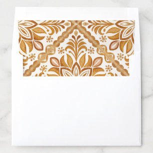 Talavera terracotta vintage Mexican wedding Envelope Liner