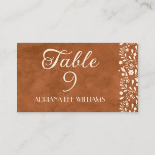 Talavera Terracotta Wedding Place Card