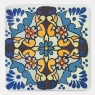 Talavera Tile 1 Square Sticker