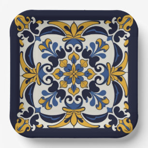 Talavera Tile Cinco Paper Plates