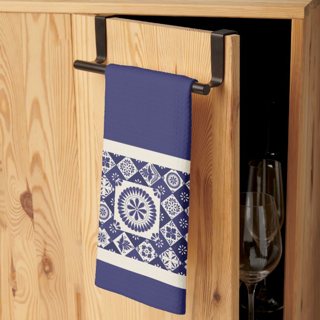 Talavera Tile Dos Kitchen Towel (Thirds Fold)