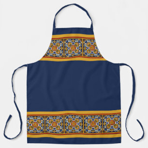 Talavera Tile Flower Center Apron