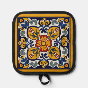 Talavera Tile Flower Center Pot Holder