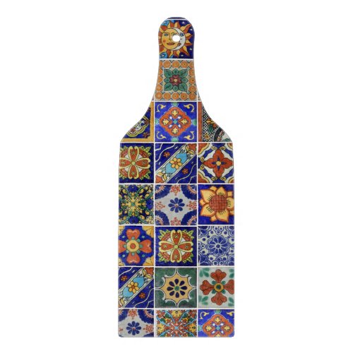 Talavera Tile Image Southwest Style Glass Paddle Cutting Board