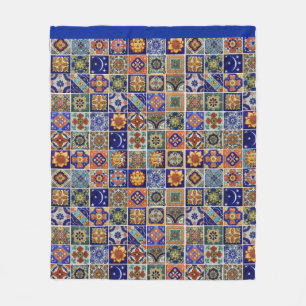 Talavera Tile Image Southwest Style Simply Soft Fleece Blanket