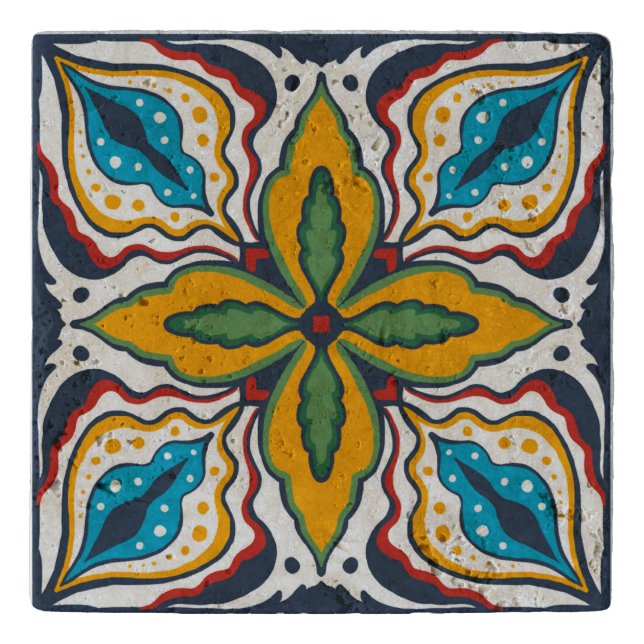 Talavera tile inspired trivet (Front)