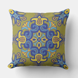 Talavera Tile Outdoor Pillow