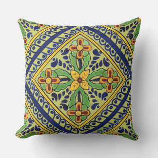 Talavera Tile Outdoor Pillow