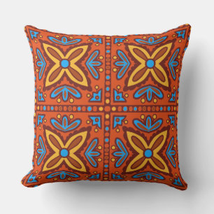 Talavera Tile Outdoor Pillow