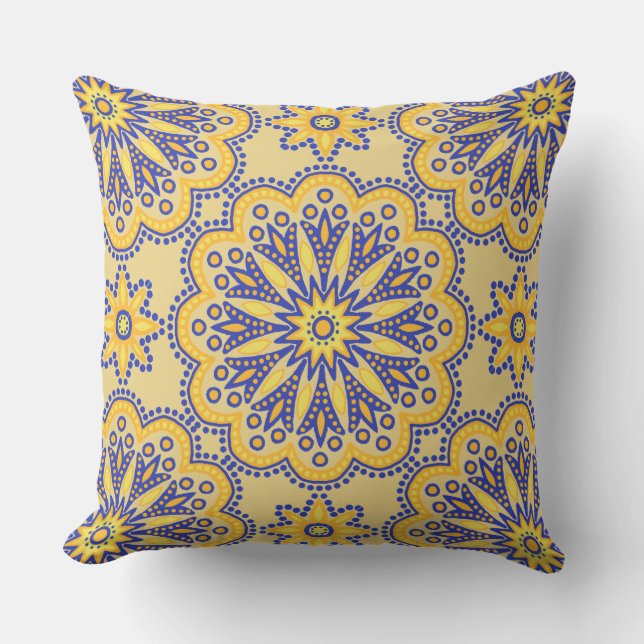 Talavera Tile Outdoor Pillow (Front)