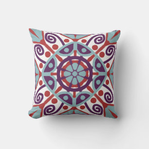 Talavera tile pattern throw pillow