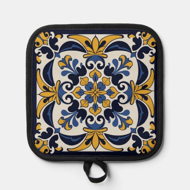 Talavera Tile Royal Pot Holder (Front)