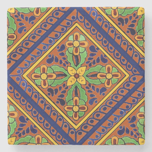 Talavera Tile Stone Coaster (Front)