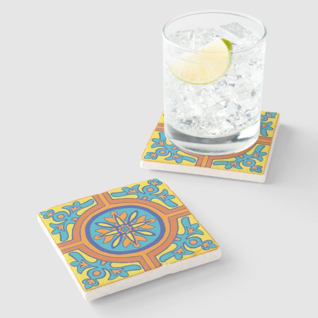 Talavera Tile Stone Coaster (Side)