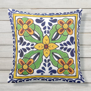 Talavera Tile Throw Pillow