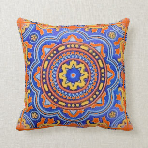 Talavera Tile Throw Pillow