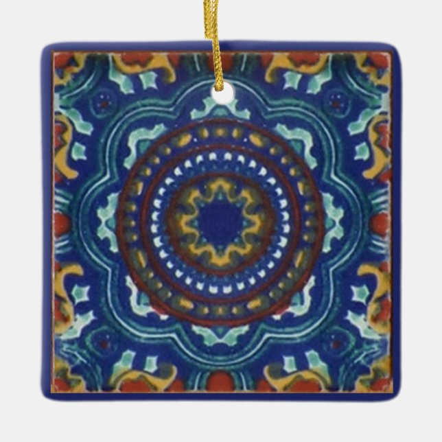 Talavera Tiles 2 Ceramic Ornament (Front)