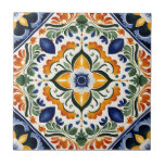 Talavera vintage Mexican wedding favors printed Ceramic Tile<br><div class="desc">Azulejo blue Portuguese Talavera tiles vintage Mexican hacienda wedding favors printed ceramic tiles Mediterranean ornate Talavera tile pattern tiles  makes a lovely keepsake favor for your guests Hacienda style wedding  talavera fiesta</div>